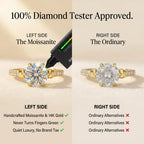 🔥 LAST DAY 90% OFF: Artisan Handcrafted Hypoallergenic Flawless Moissanite Bowknot Ring in 14K Gold Over 925 Silver