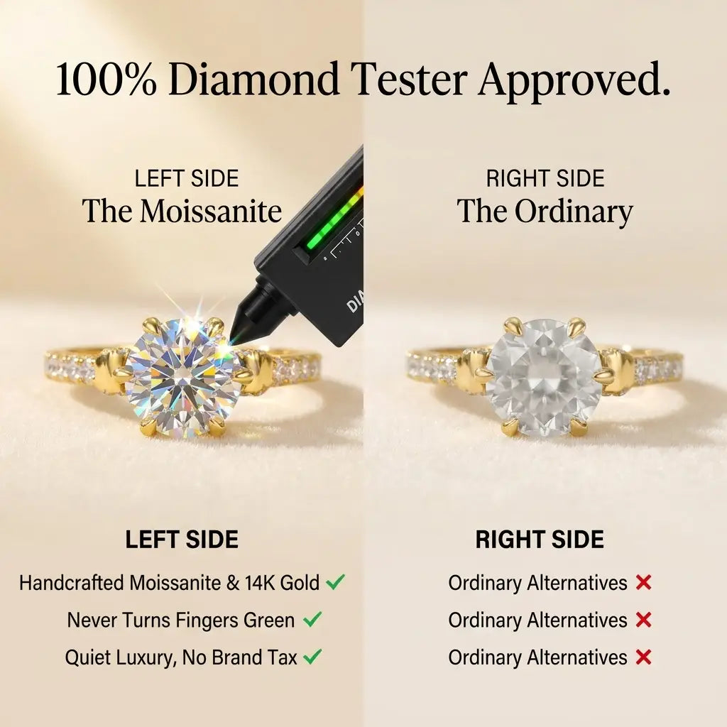 🔥 LAST DAY 90% OFF: Artisan Handcrafted Hypoallergenic Flawless Moissanite Bowknot Ring in 14K Gold Over 925 Silver