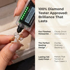 🔥 LAST DAY 90% OFF: Perfect Nesting Comfort-Fit Flawless Moissanite Oval & Pear Ring Set in 14K