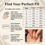 🔥 LAST DAY 90% OFF: Perfect Nesting Comfort-Fit Flawless Moissanite Oval & Pear Ring Set in 14K
