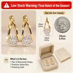 🔥 LAST DAY 90% OFF: 1-Second Easy-Snap VVS1 Flawless Moissanite Suspended Hoop Earrings in Triple 14K Gold over 925 Silver