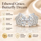 Ethereal Butterfly Ring: 3-Carat Lab-Grown Diamond (90% OFF Today)