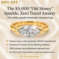 🔥 LAST DAY 90% OFF:  Anti-Spin VVS1 Flawless Moissanite East-to-West Marquise Ring in 14K Gold