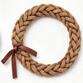 10pcs Natural Jute Braided Rope Bracelet with Brown Ribbon Accent